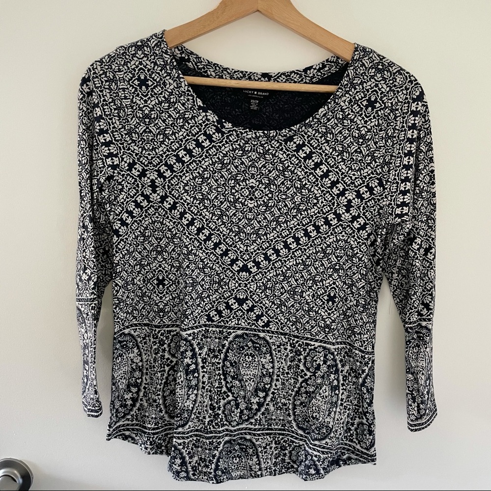 *NWT Women’s XS Lucky Brand 3/4 Sleeve Shirt